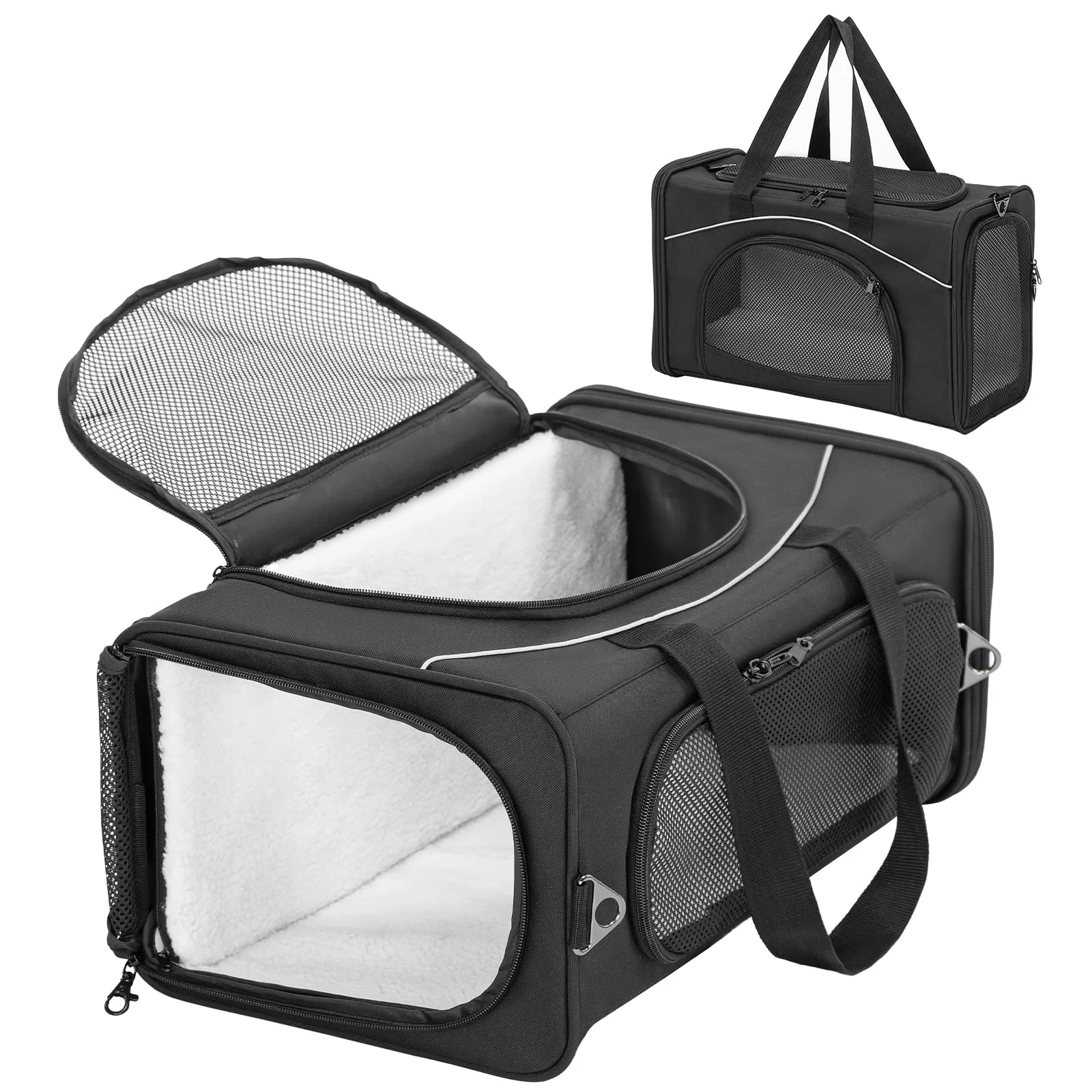 First-Class Petsfit Airline Pet Carrier for Small Dogs Cats – Under-Seat TSA Carrier 19x9x12 Black Trusted