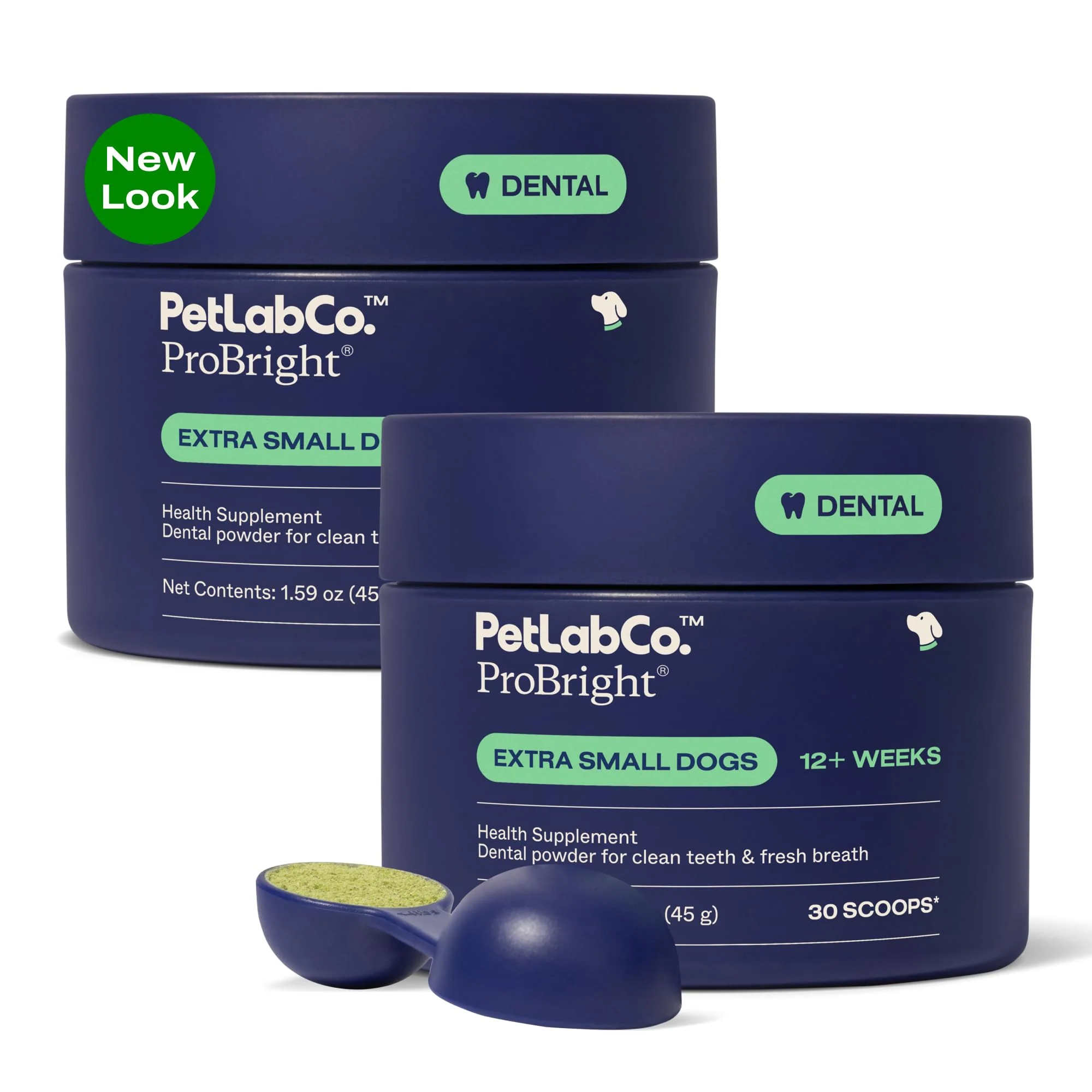 Stylish PetLab Co. ProBright Dental Powder for Extra Small Dogs – Easy Teeth Cleaning Fresh Breath Tartar Bad Breath Control Pack of 2 Top-Quality