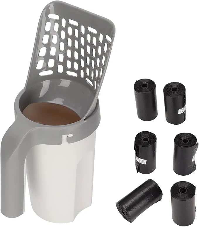 Sophisticated Cat Litter Scoop with Integrated Detachable Deep Shovel – Leakproof Pooper Effective