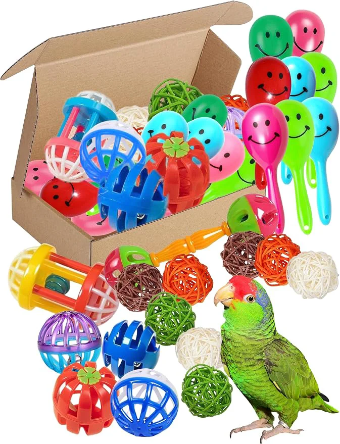 Easy-to-Use 22-Pack Bird Toys for Parakeets Small Birds – Colorful Cage Fun Stylish