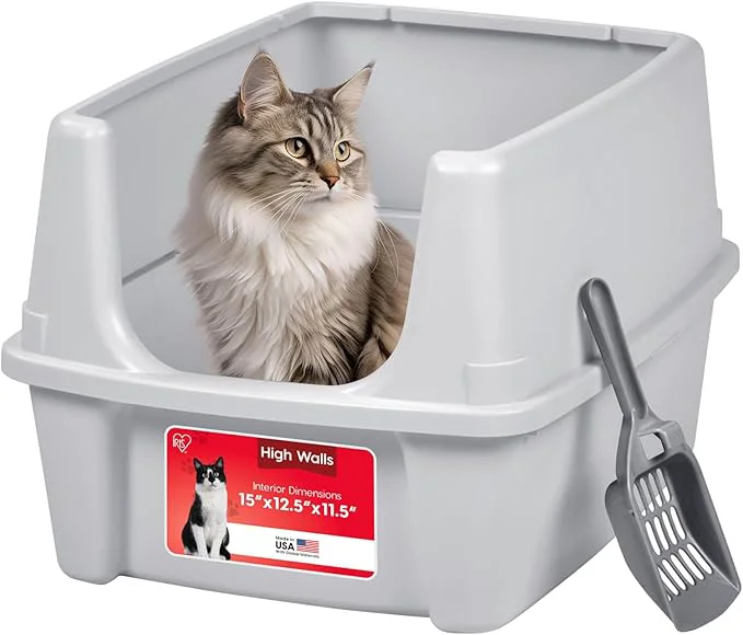 Convenient IRIS USA Large Cat Litter Box Excellent