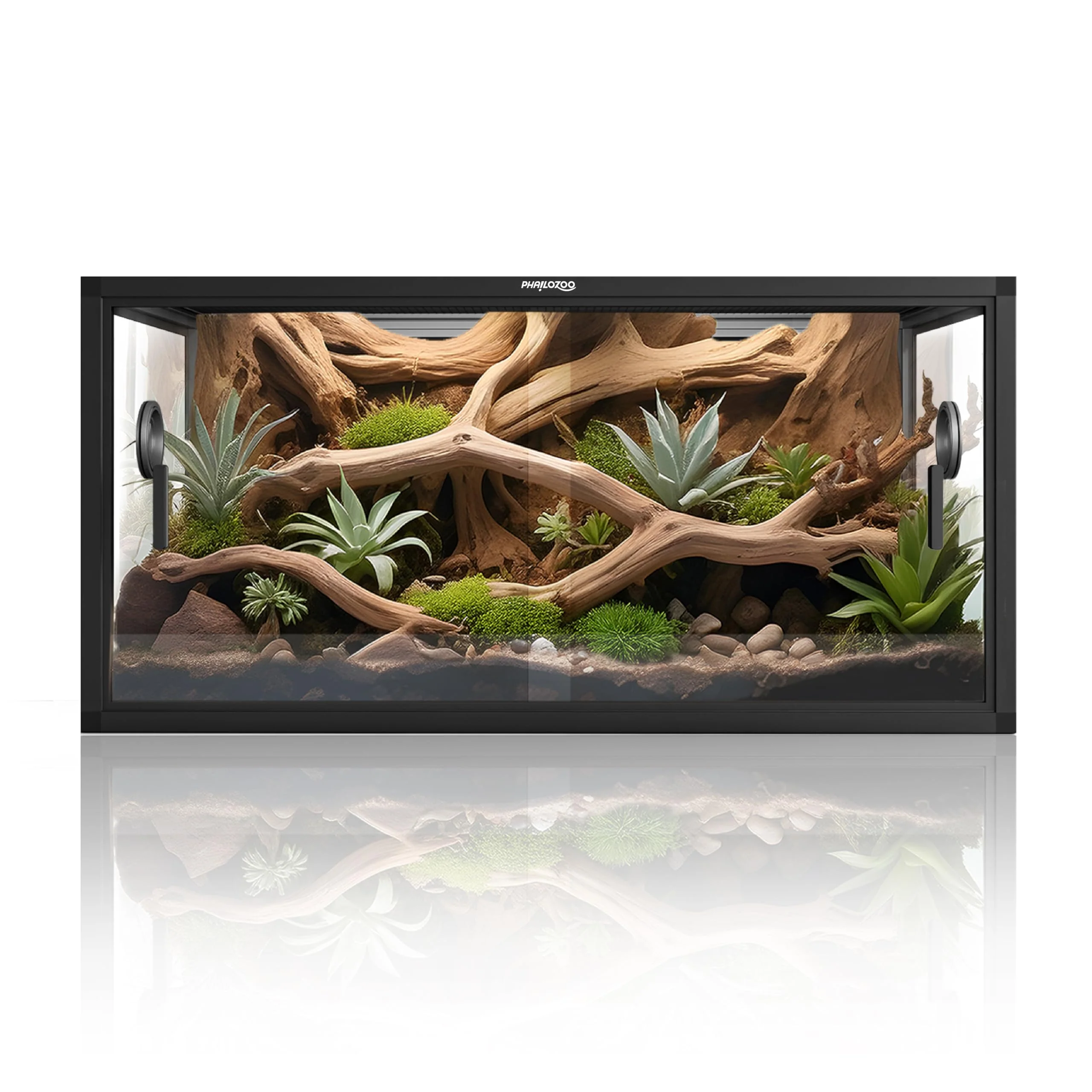 Casual Phailozoo 50 Gallon Bearded Dragon Tank – Front-Opening Reptile Enclosure 36x18x18 Verified