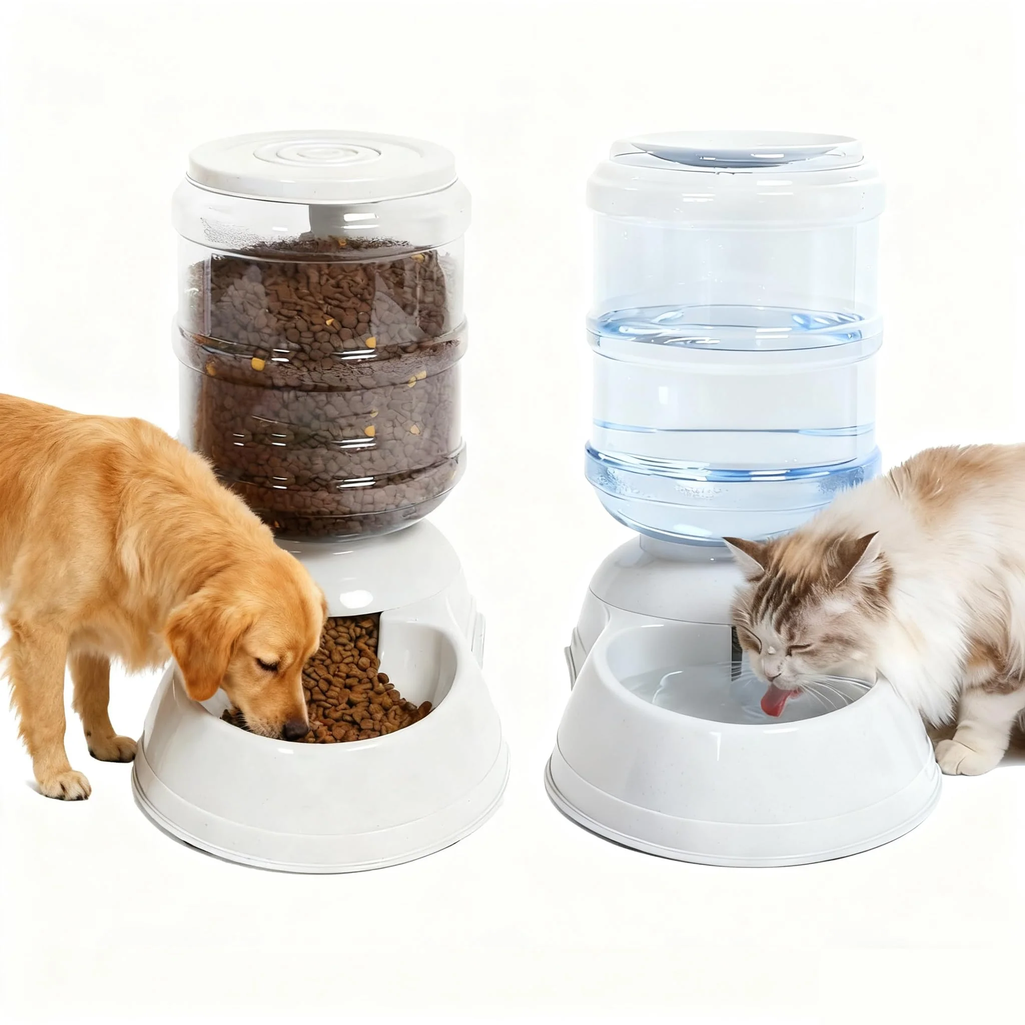 Official Cucurbita Gravity Pet Feeder Water Dispenser Set — 3 Gallon 11L Automatic Hydration for Dogs Cats Consistent