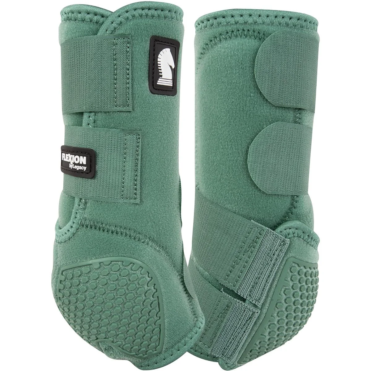 Fine Classic Equine Flexion by Legacy2 Front Boots – Spruce Medium Fetlock Support for Speed Events Breathable