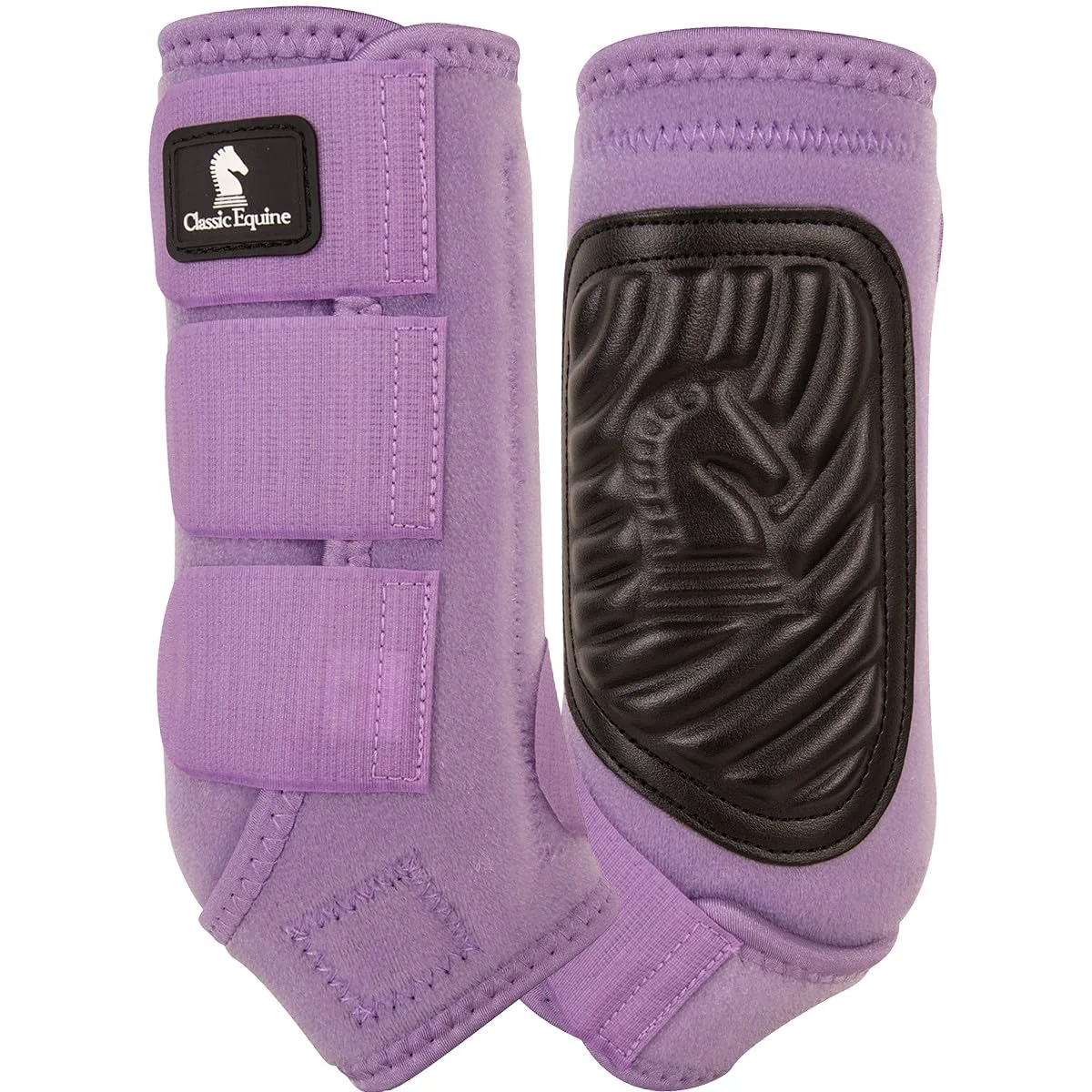 Enhanced Classic Equine ClassicFit Sling Boots Front – Dark Denim Medium Splint-Pad Protection High-End