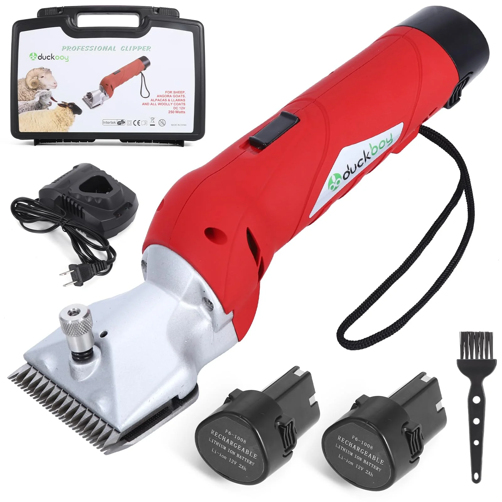 Smooth DUCKBOY Cordless Horse Clipper – Rechargeable Livestock Grooming Shears for Horses Cattle Llamas Effective