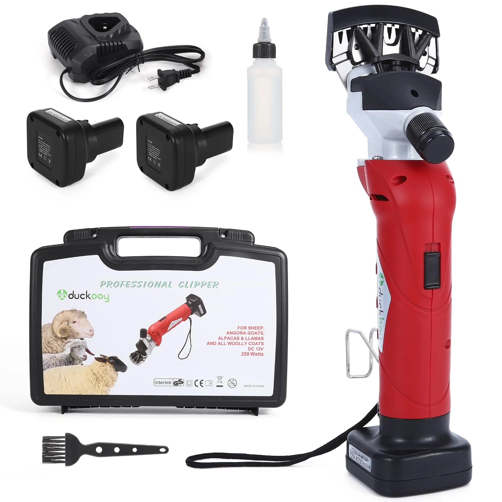 Fast DUCKBOY Cordless Sheep Shears Clipper – Rechargeable 380W 18V Certified