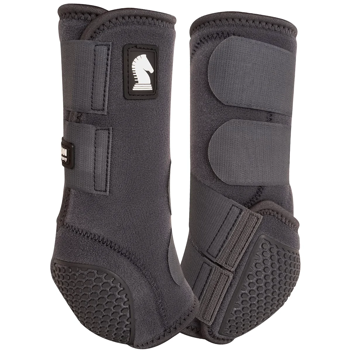 Lightweight Classic Equine Flexion Hind Boots Medium Gray – Flexible Fetlock Protection Elite