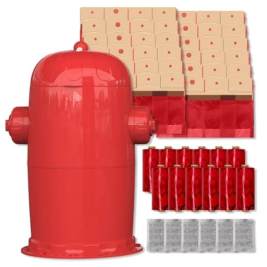 Classic Red Rocket Pets Dog Poop Trash Can Large Doggy Twist'R Pack 12x Refills Bags Responsible