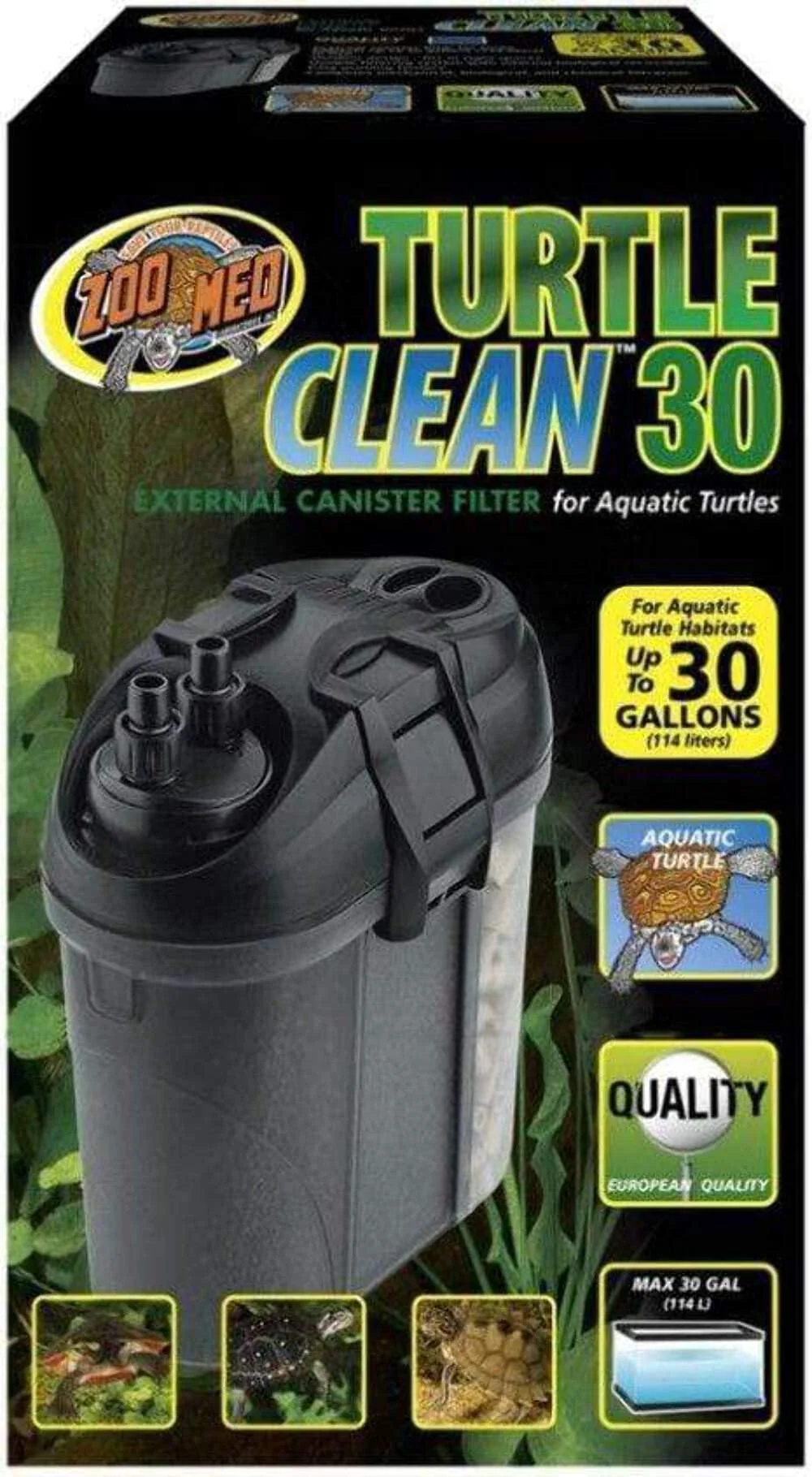 Premium Material Zoo Med Turtle Clean 30 External Canister Filter for Aquatic Turtle Habitats Up to 30 Gallons Consistent