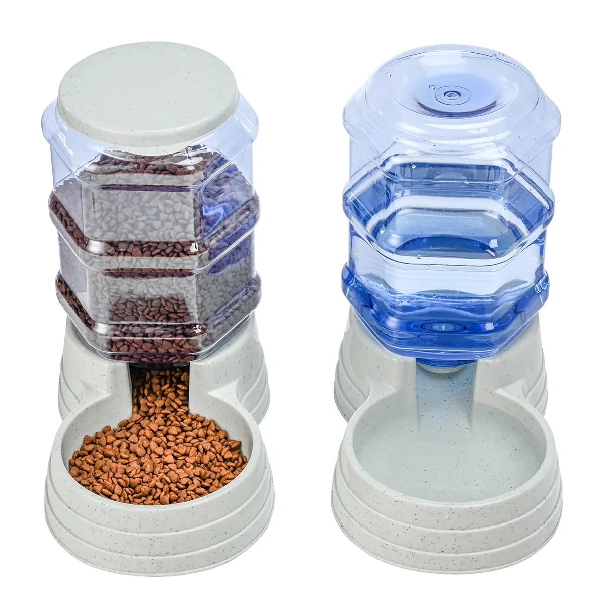 Detailed Leptzoa 2 Pack 6L Automatic Gravity Pet Feeder Water Dispenser – Large Capacity for Small to Medium Dogs Cats Superior
