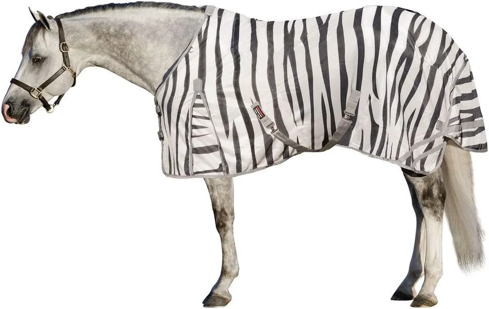 Versatile Schneiders Soft Interlock Mesh II Zebra Horse Fly Sheets Striking Zebra Pattern for Fly Deterrence Superior UV Protection Stylish