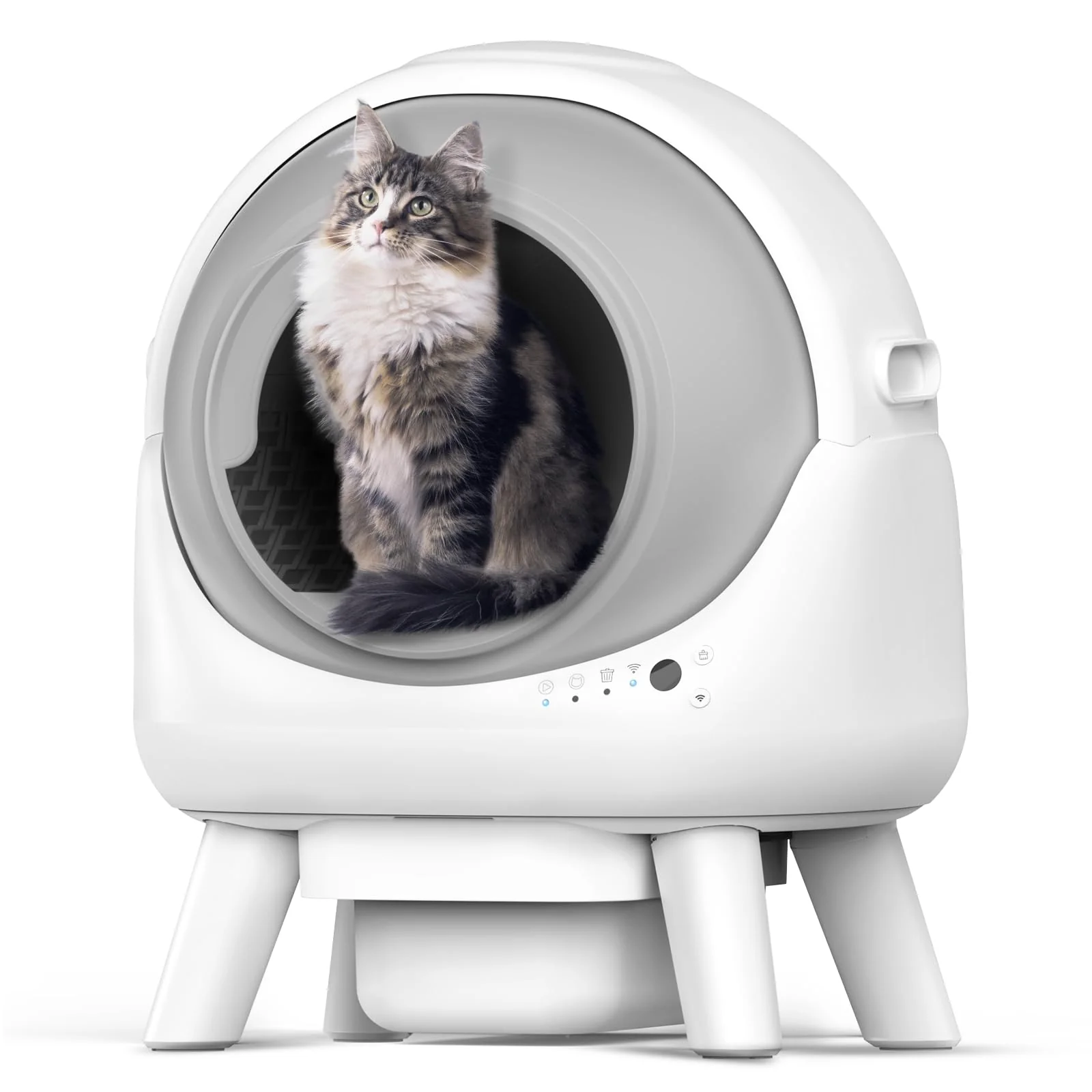 Unique ELS PET Orbitie Self-Cleaning Litter Box — App-Controlled Auto Cat Litter Box for Multi-Cat Homes