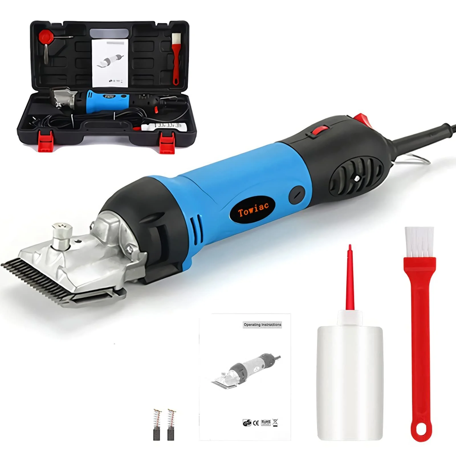 Innovative Towiac Horse Clippers 550W – 6-Speed Heavy-Duty Livestock Grooming Kit for Sheep Goats Cattle World-Class