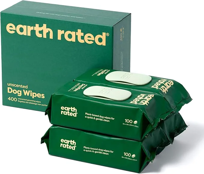 Soft Earth Rated Pet Wipes for Dogs and Cats Hypoallergenic Cleaning and Hydrating Genuine