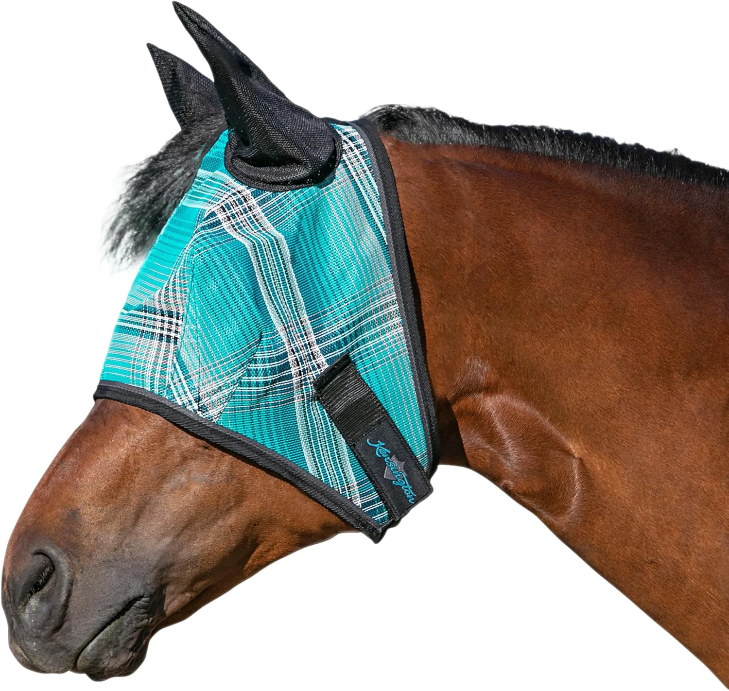 Smooth Kensington Signature Fly Mask w Web Trim Soft Mesh Ears Forelock Opening Size L-Average Color 2021 - Atlantis Reliable