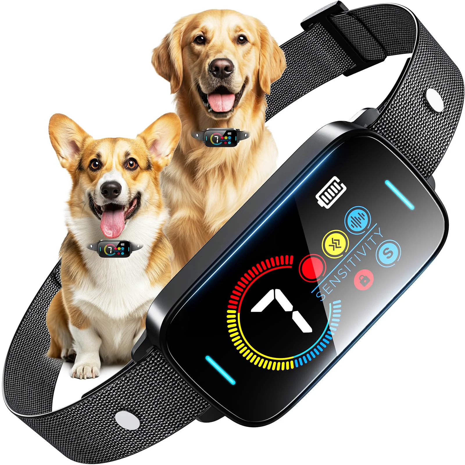 Functional SLAYKAM Ultrasonic Smart Bark Collar — 7 Sensitivity Levels Waterproof Rechargeable Secure