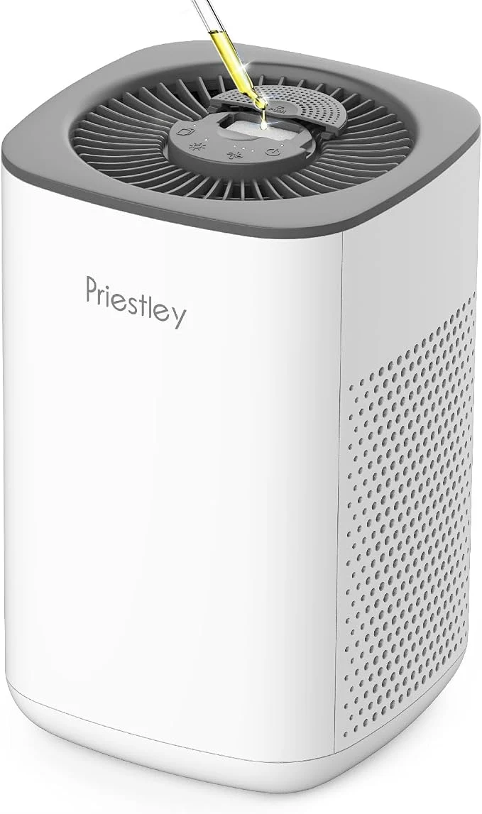 Soft Priestley Small Air Purifiers for Home Bedroom Dorm Office Desktop 20dB Quiet Effective