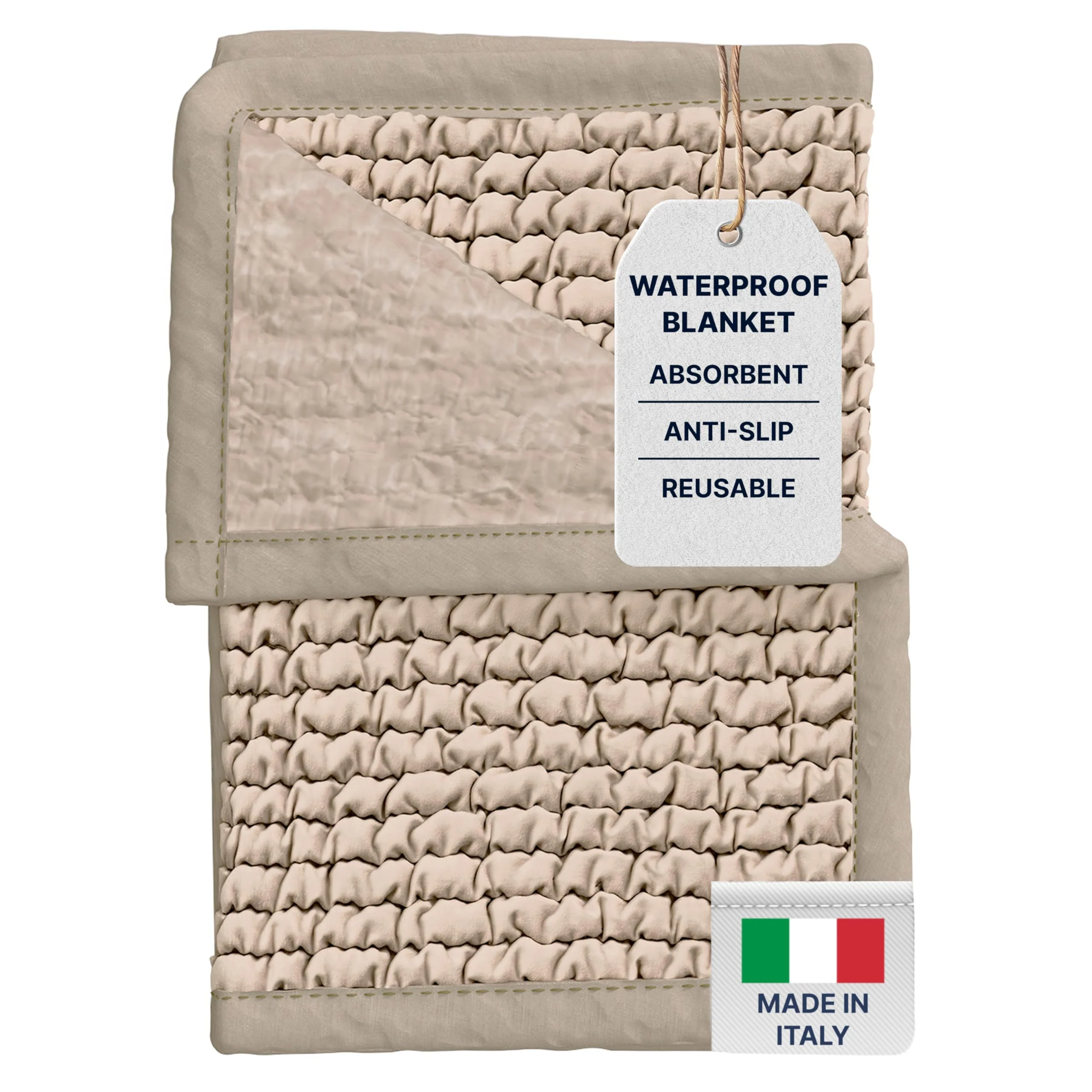 Next-Generation PAULATO BY GA.I.CO. Waterproof Blanket – 24x67 Changing Absorbent Pad for Incontinence More Reusable Machine-Washable Stain-Resistant Protector Certified