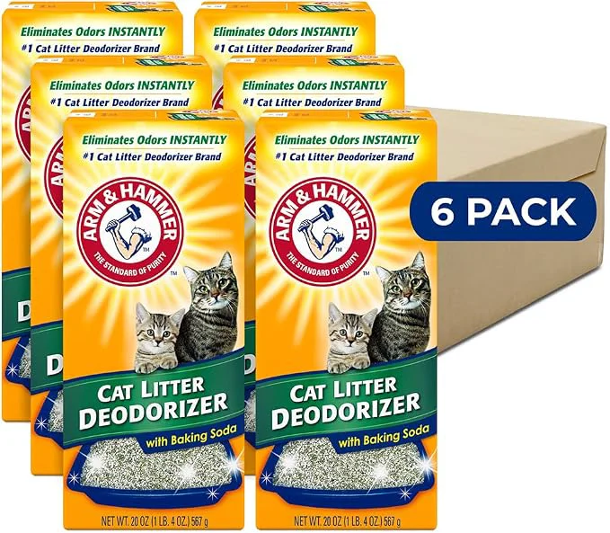 Versatile ARM Hammer Cat Litter Deodorizer Double Duty 20 oz 6 Pack First-Class
