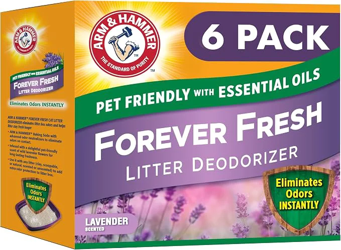 World-Class Arm Hammer Fresh Cat Litter Deodorizer Wild Lavender Essential Oils Fast