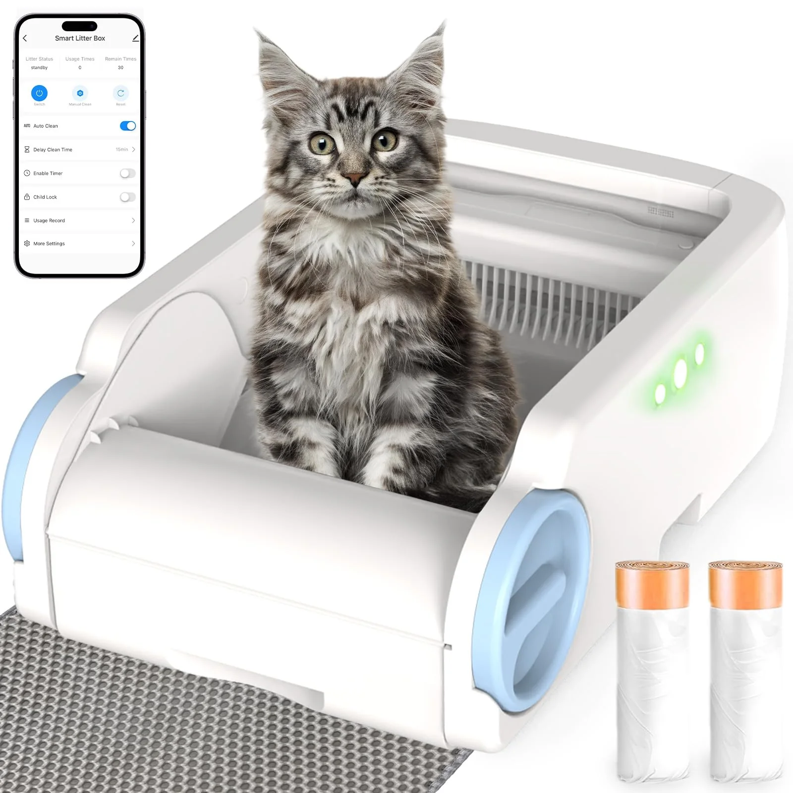 Superior CooLegend Self-Cleaning Cat Litter Box — Open-Top App-Controlled for Multi-Cat Homes Official