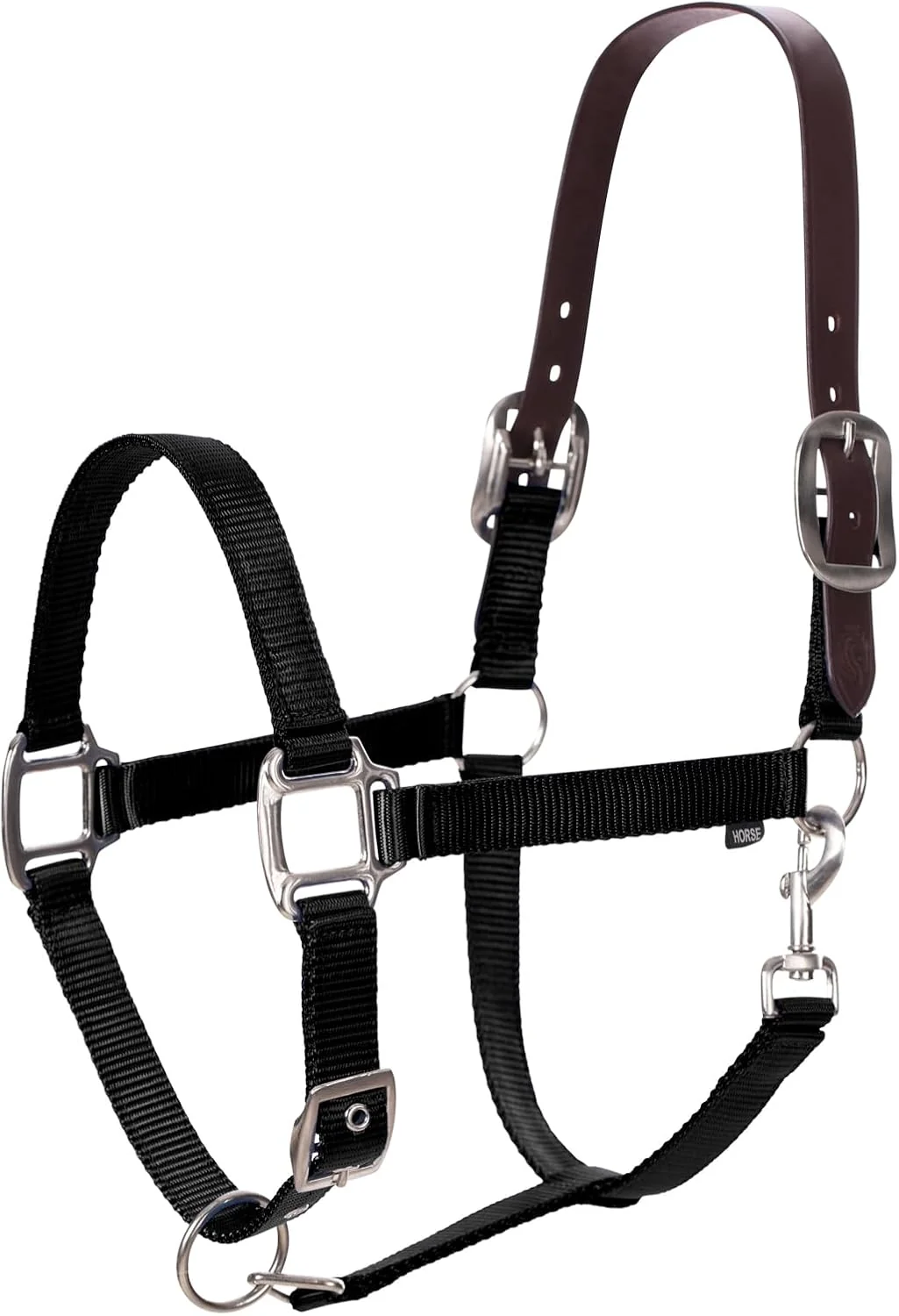 Fine Equinavia Loki Adjustable Breakaway Horse Halter - Black - Cob Professional