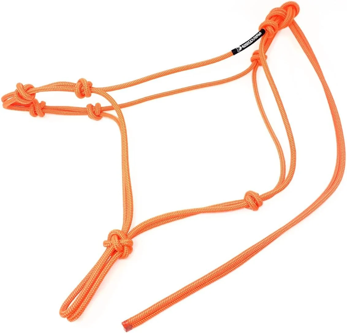 User-Friendly Horse Rope Training Halter - 4 Knot 1 4 Stiff Halter Cord - Used by Famous Trainers Multiple Sizes Multiple Colors Proven