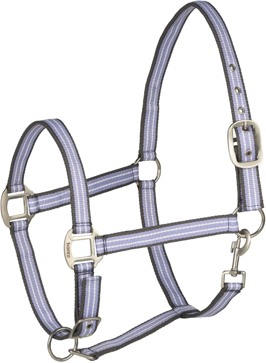 Dependable HORZE Adepto Adjustable Horse Halter Soft Durable Polyester - Languid Lavender Purple - Cob Convenient
