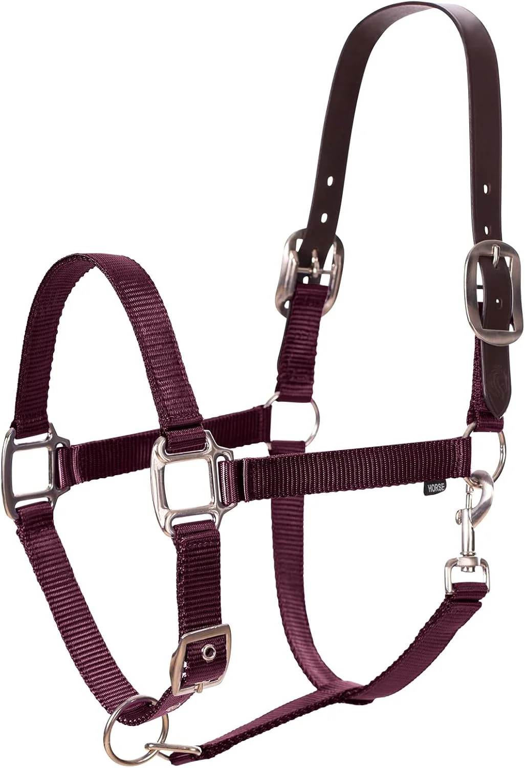 Advanced Equinavia Loki Adjustable Breakaway Horse Halter - Wine Red - Cob Responsible