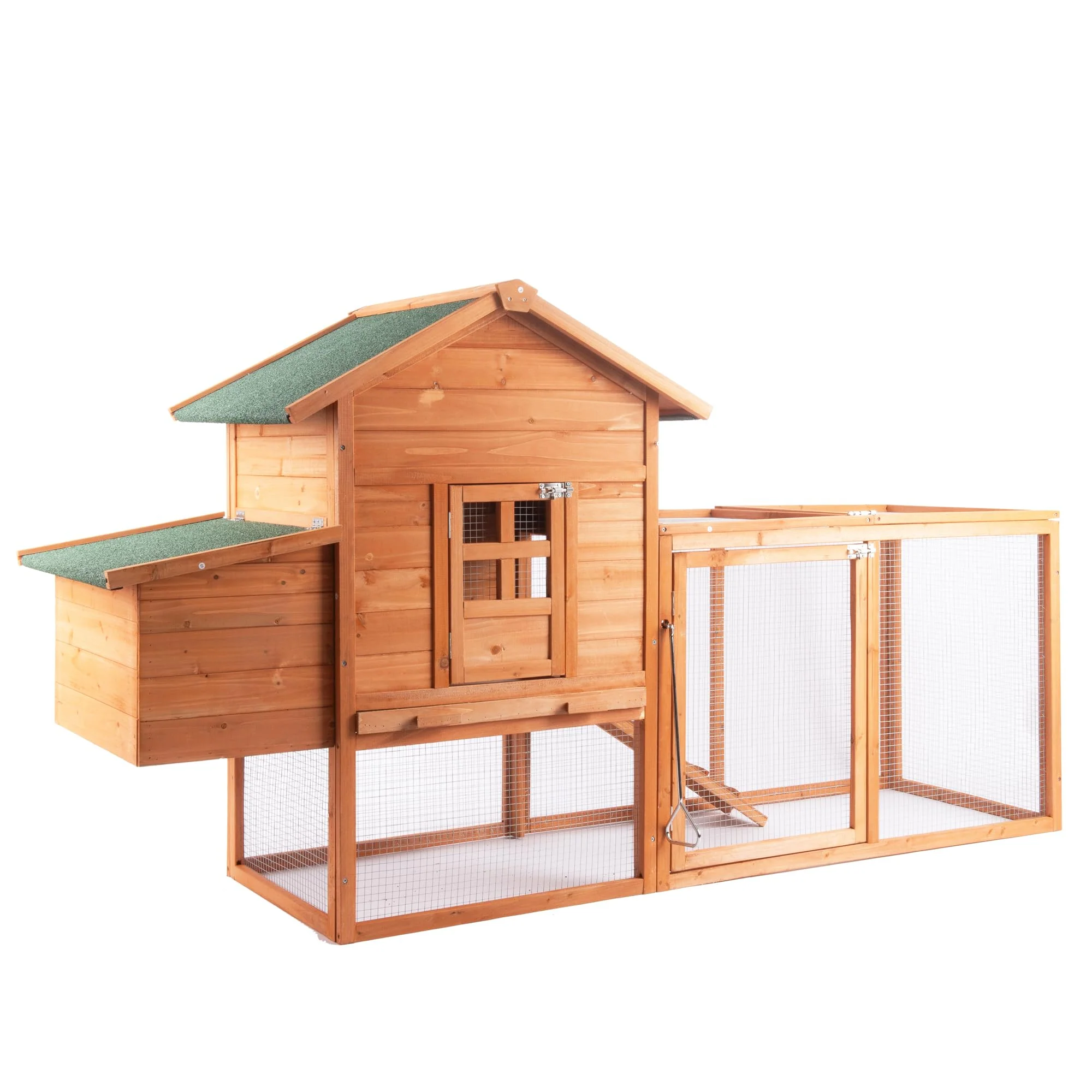 Effective GOJOOASIS 80-Inch Chicken Coop for 2-4 Chickens – Weatherproof Outdoor Hen House with Run Nesting Box High-Quality