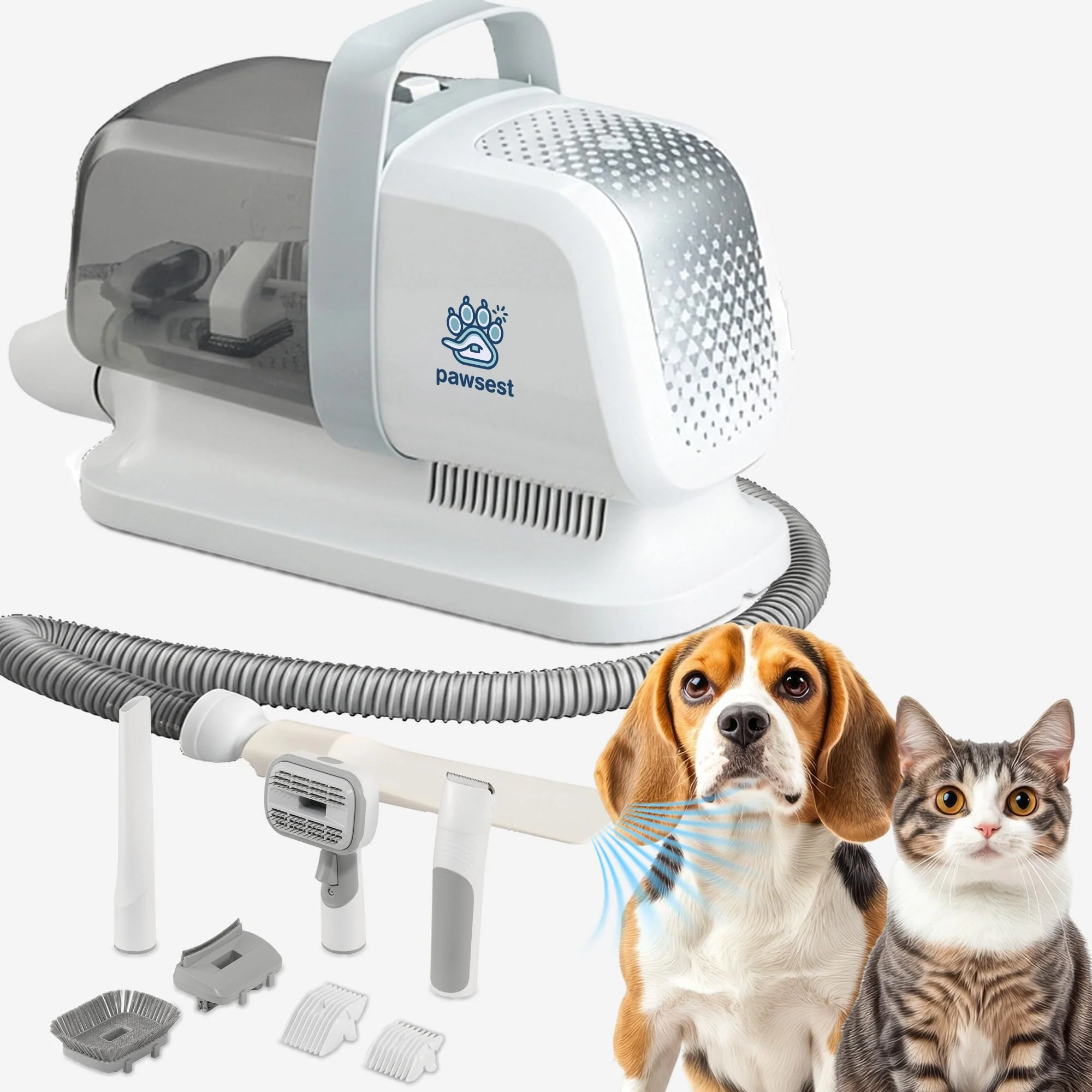 Pure Pawsest Dog Grooming Vacuum – All-in-One Pet Grooming Kit with 3-Level Suction Environmentally Friendly