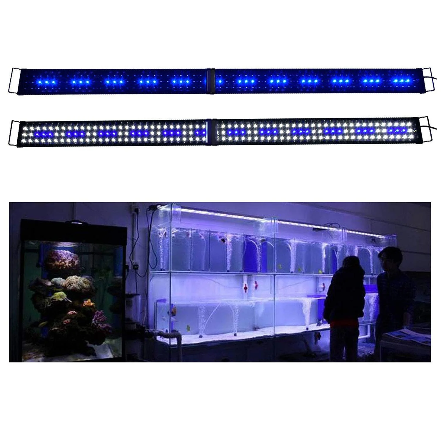 Practical KZKR LED Aquarium Hood Lighting 72-78 inch — 34W Tank Light for Freshwater Marine World-Class