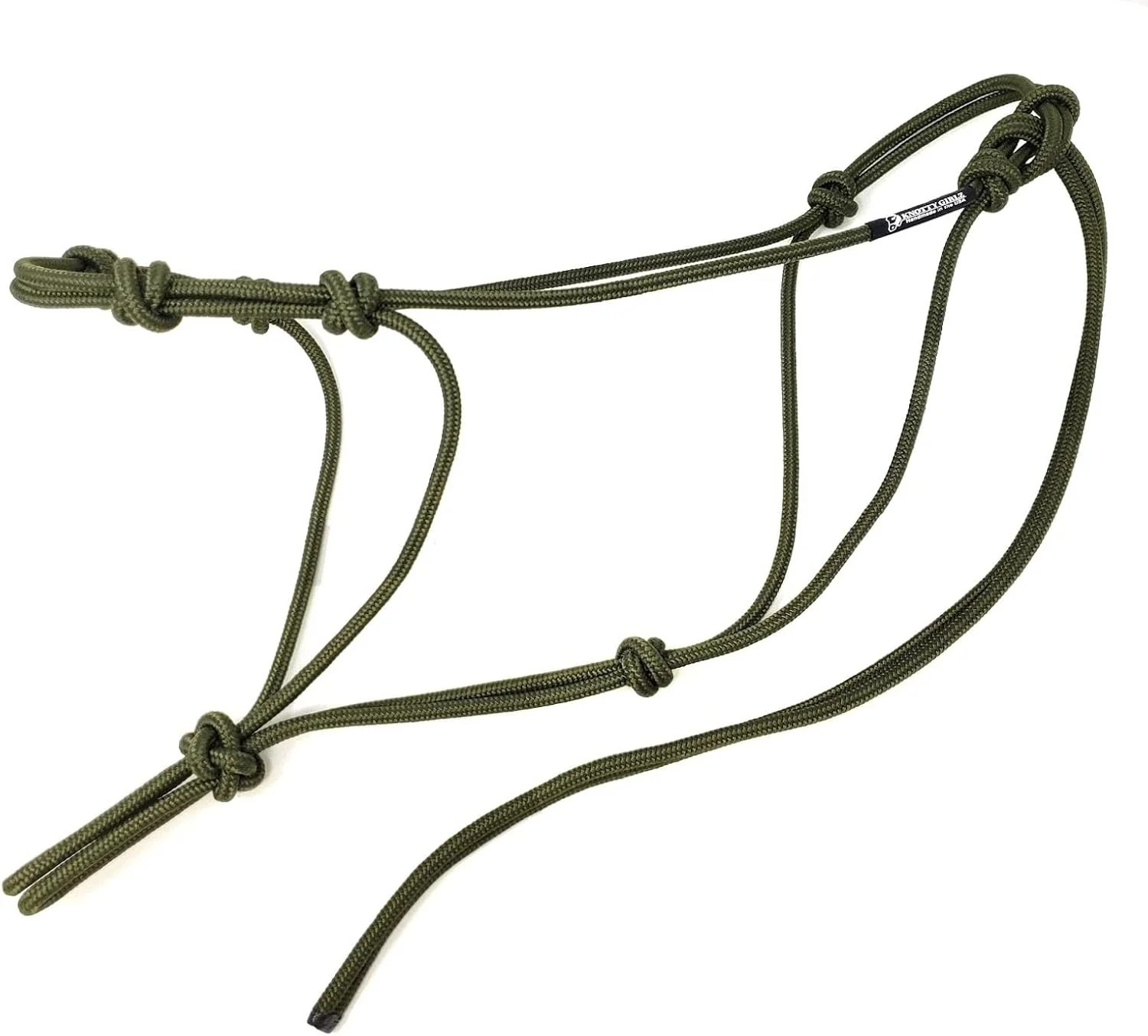 Verified Horse Rope Training Halter - 4 Knot 1 4 Stiff Halter Cord - Used by Famous Trainers Multiple Sizes Multiple Colors High-Grade