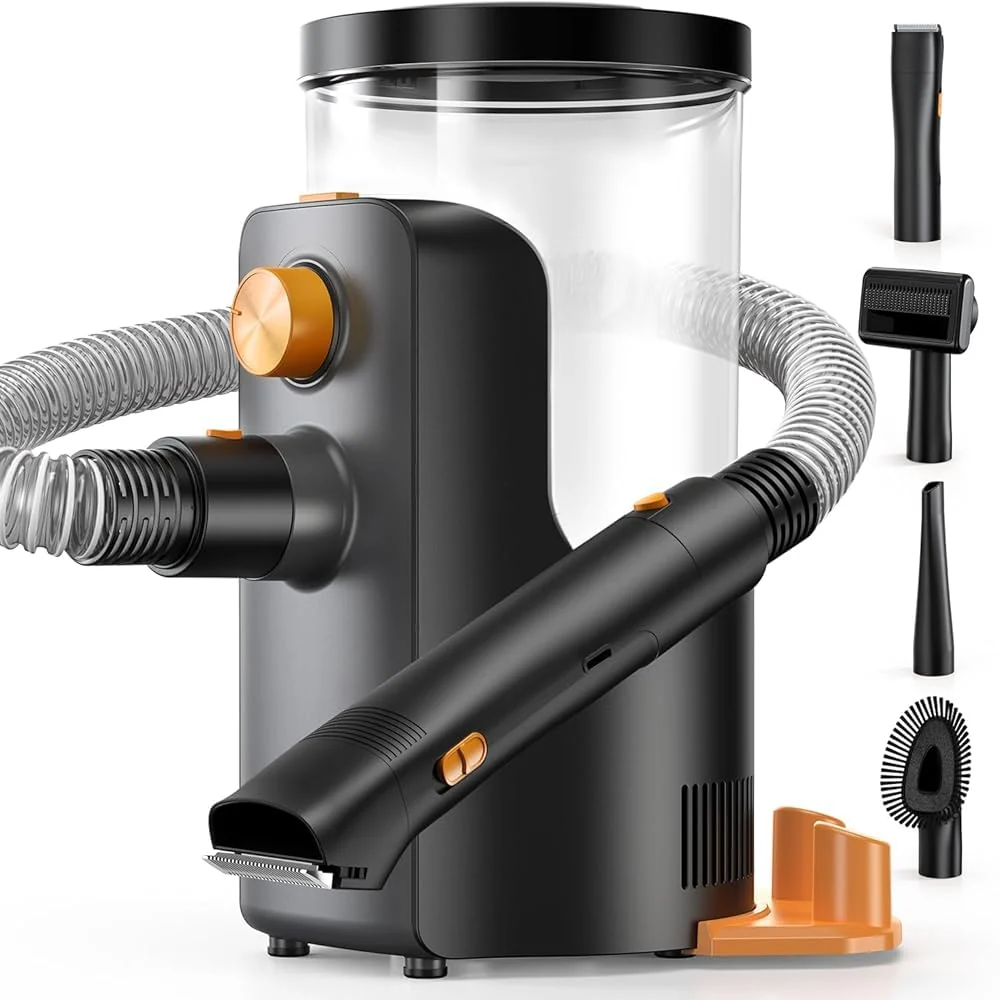 Proven Buenkee Dog Grooming Vacuum 4.5L – 14KPa 60 Min Clip-On Clipper Low-Noise All-in-One Pet Grooming Kit High-Grade