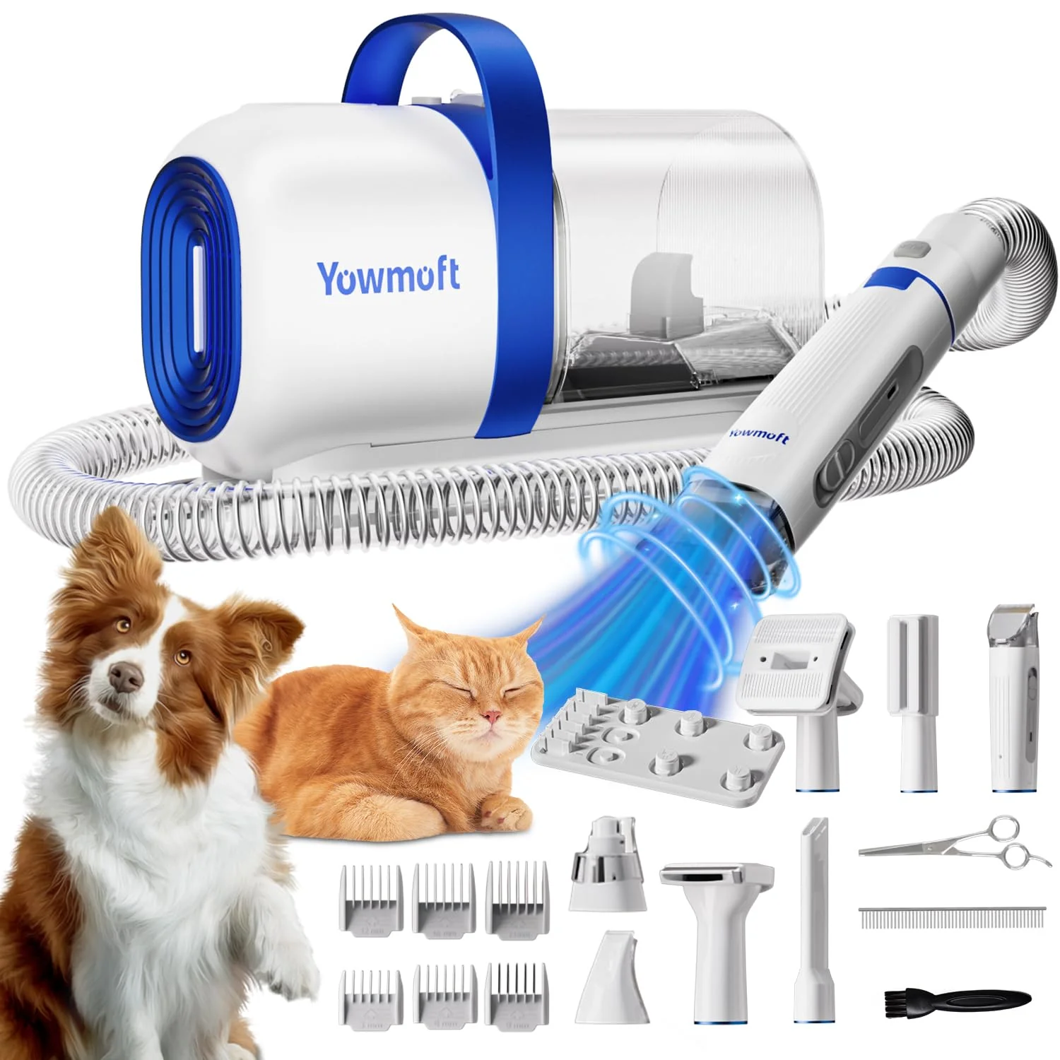 Organic Yowmoft Dog Grooming Vacuum Kit – 15 Tools 11 kPa 2L Dust Cup Flexible