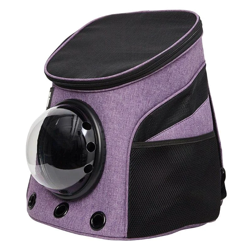 Detailed Fat Cat Backpack Carrier — Airline- Purple Cat Carrier Backpack Elegant