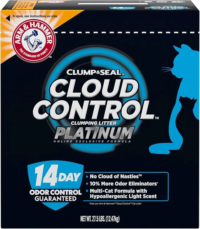 Artisan ARM Hammer Cloud Control Platinum Clumping Cat Litter Odor Control 27.5 lbs. High-End