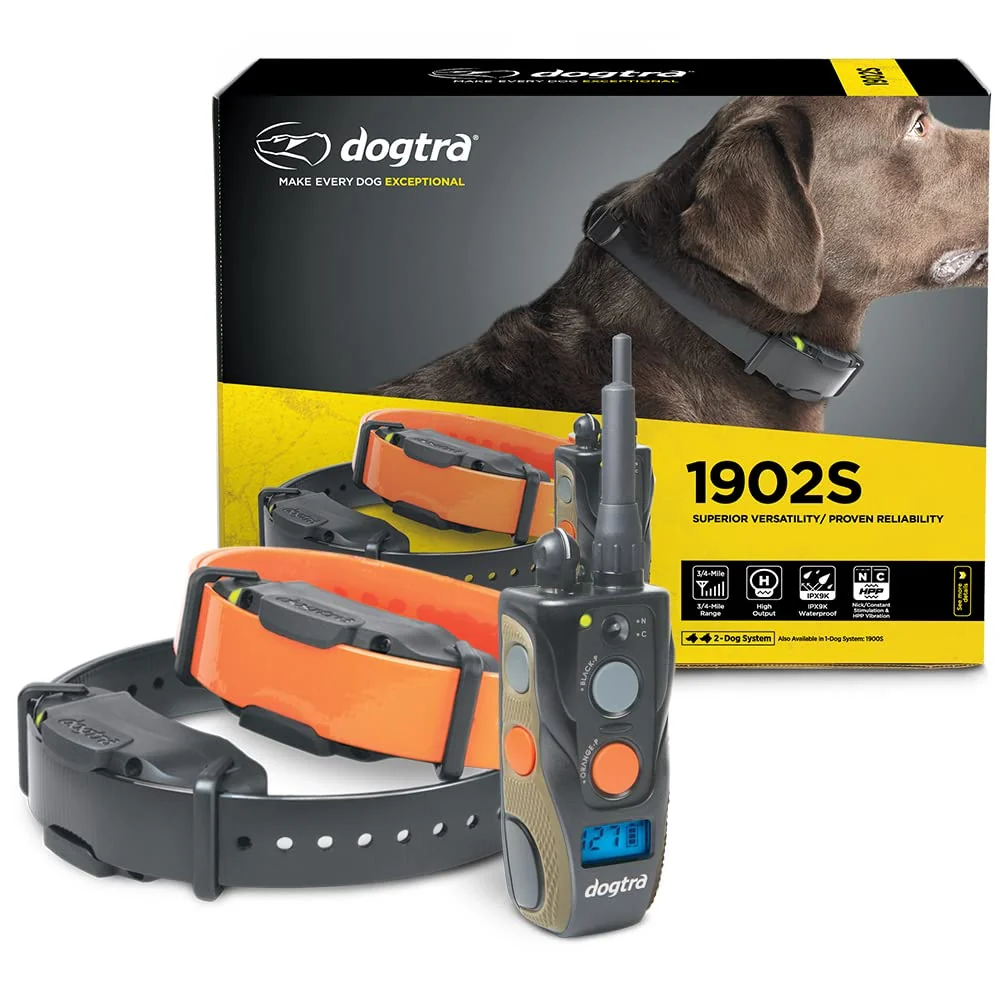 Soft Dogtra 1902S Ergonomic 3 4-Mile Waterproof 2-Dog E-Collar High-Output Remote Training System Versatile