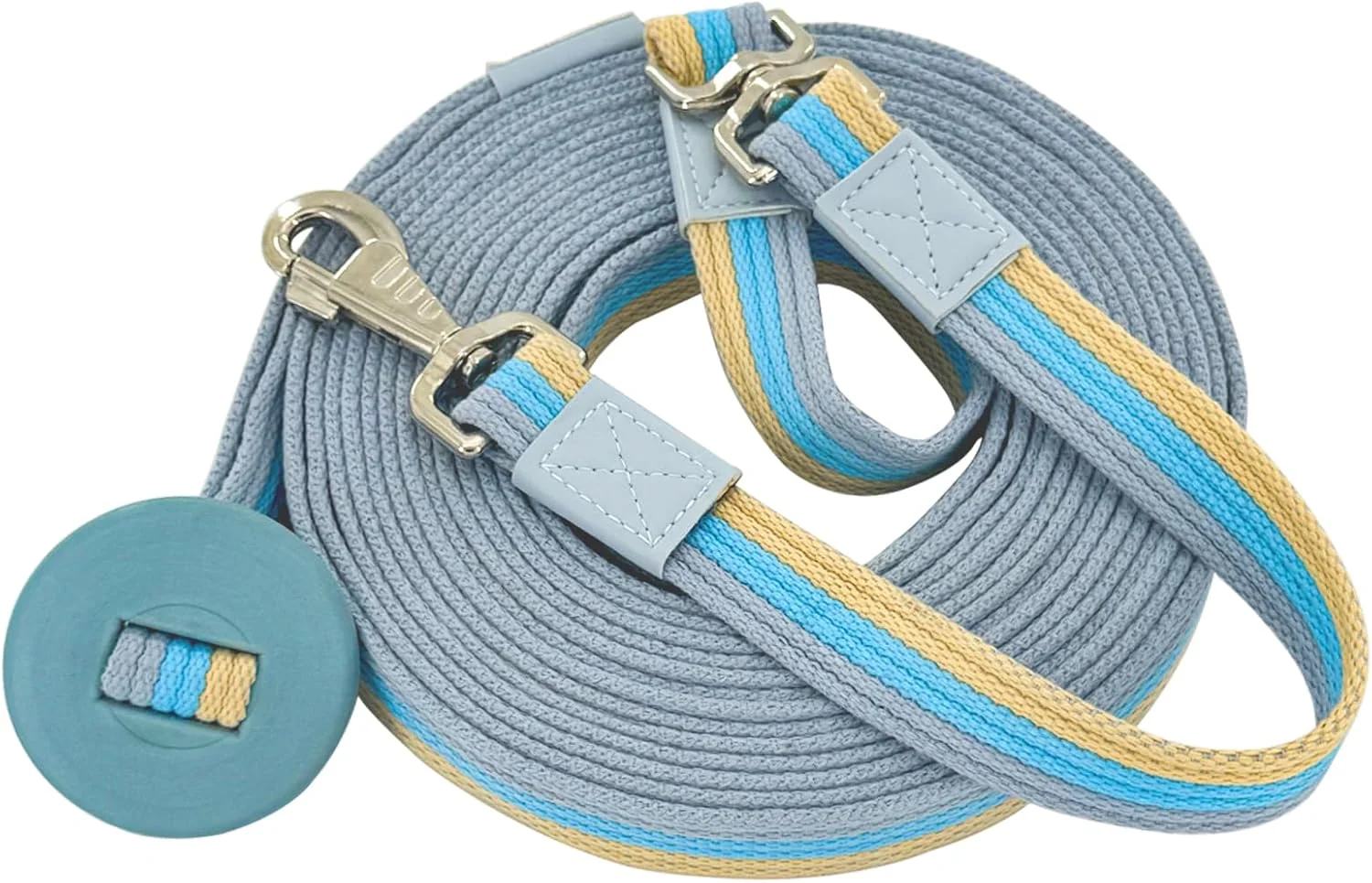 Sustainable Lunge Line Polyester Cotton Lunge Line 25 Ft with EVA Stop Equine Lunge Line for Horses with Swivel Bolt Snap Pure