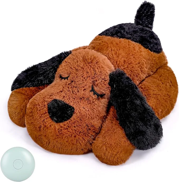 Eco-Friendly Heartbeat Puppy for Dogs Helps for Anxiety Relief and Calming Stuffed Animal Superior