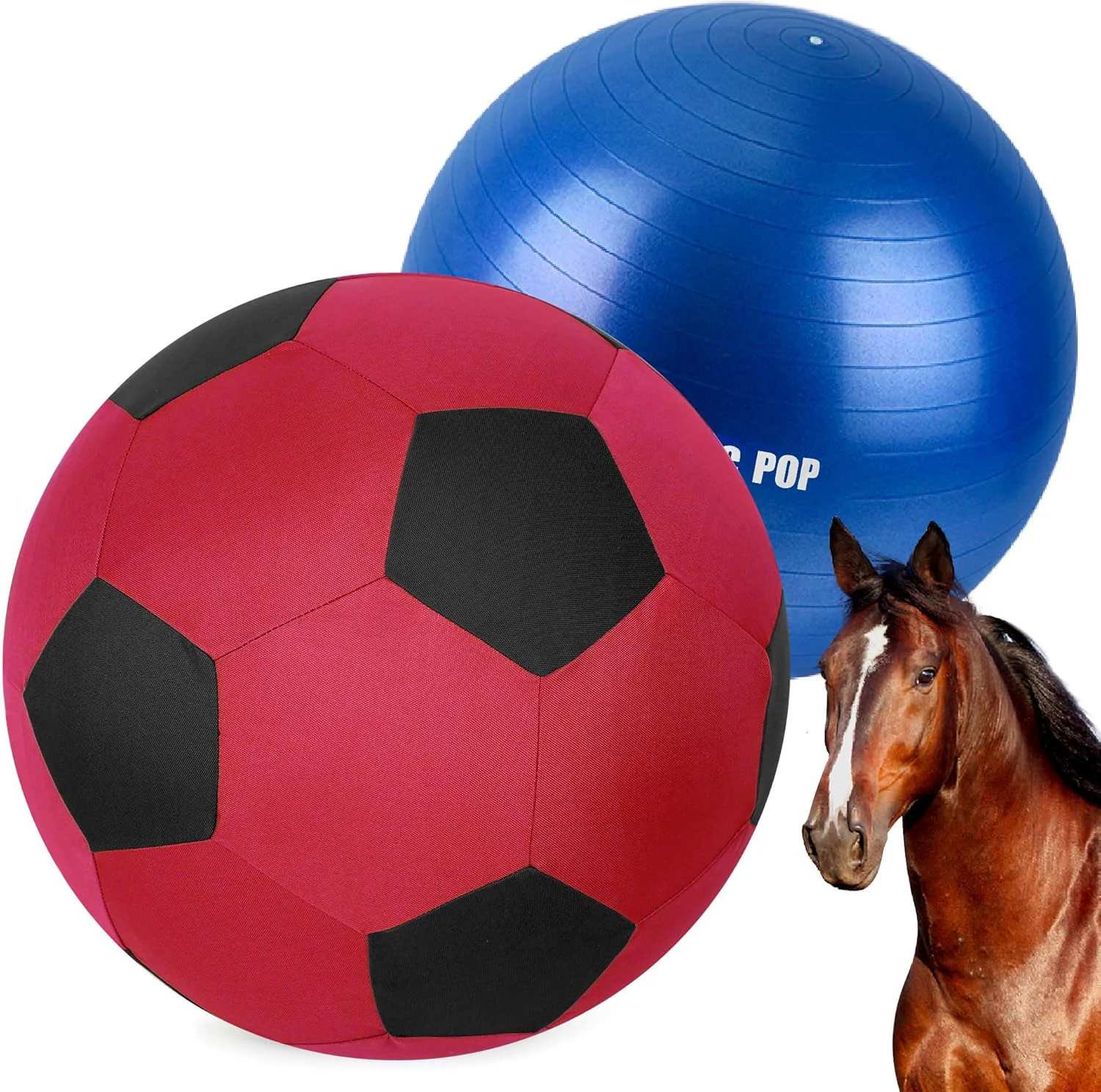 First-Class Herding Ball for Horse Ball Cover 40 Large for Play Herding Ball Horse Toys for Horse Red Black Easy-to-Use