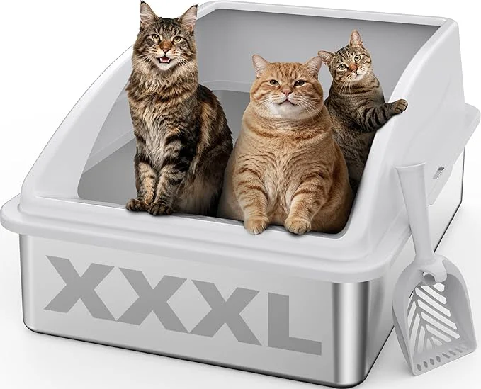 Top-Quality Stainless Steel Litter Box Extra Large Detailed