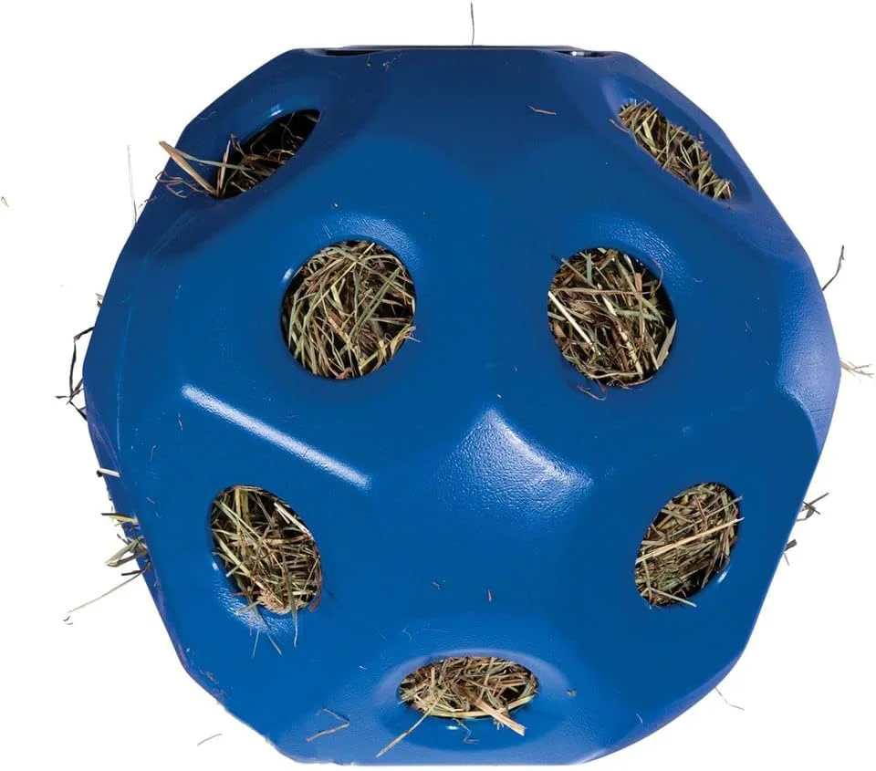 Environmentally Friendly Schneiders Slow Feed Hay Ball Feeder for Horses Color Blue Horse Stable Companion Slow Feed Consumption Boredom Buster Durable Polyethylene Natural