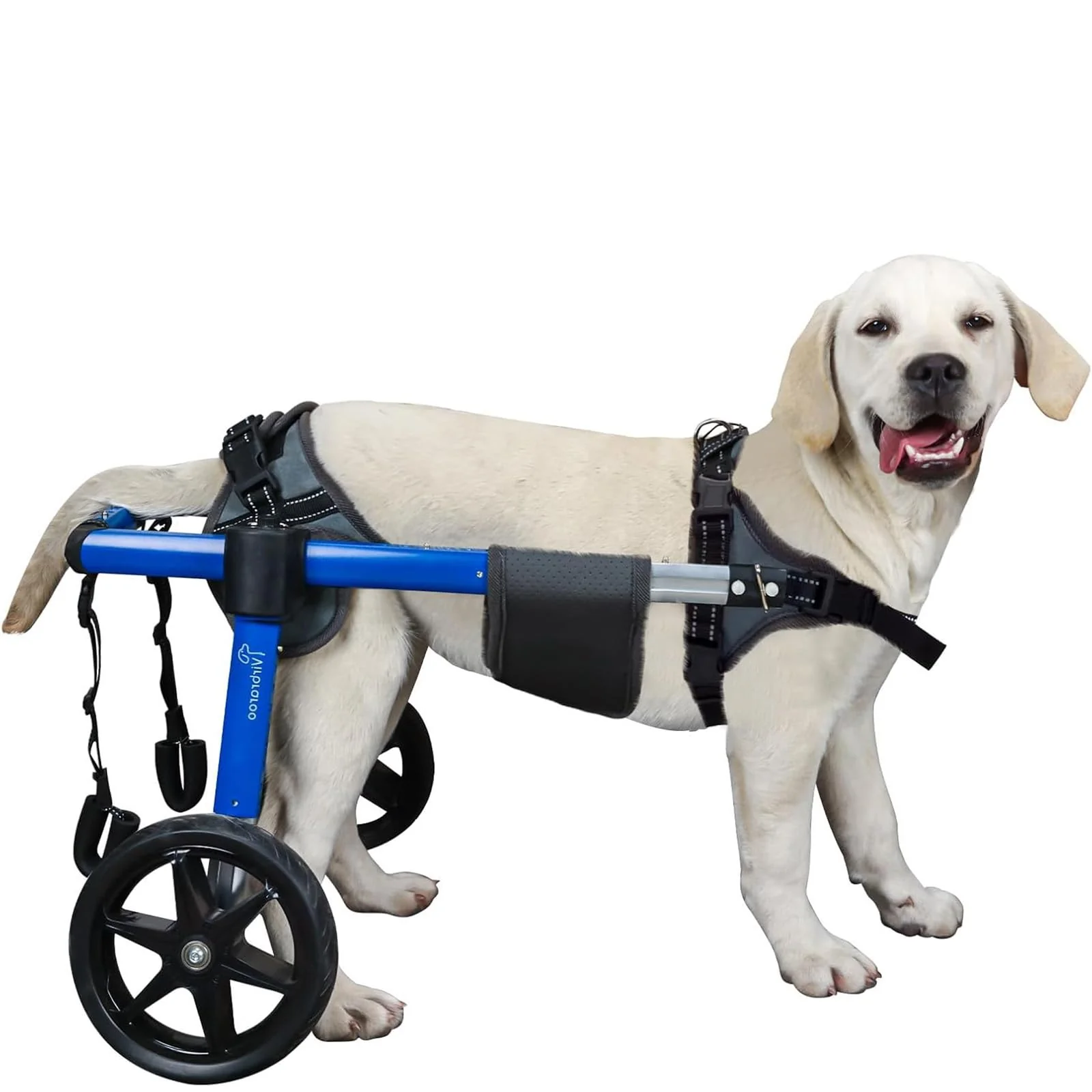 Crafted Virbraroo Dog Wheelchair for Back Legs – All-Terrain Wheels Durable Bearings M 35–48.5 lb Original Design