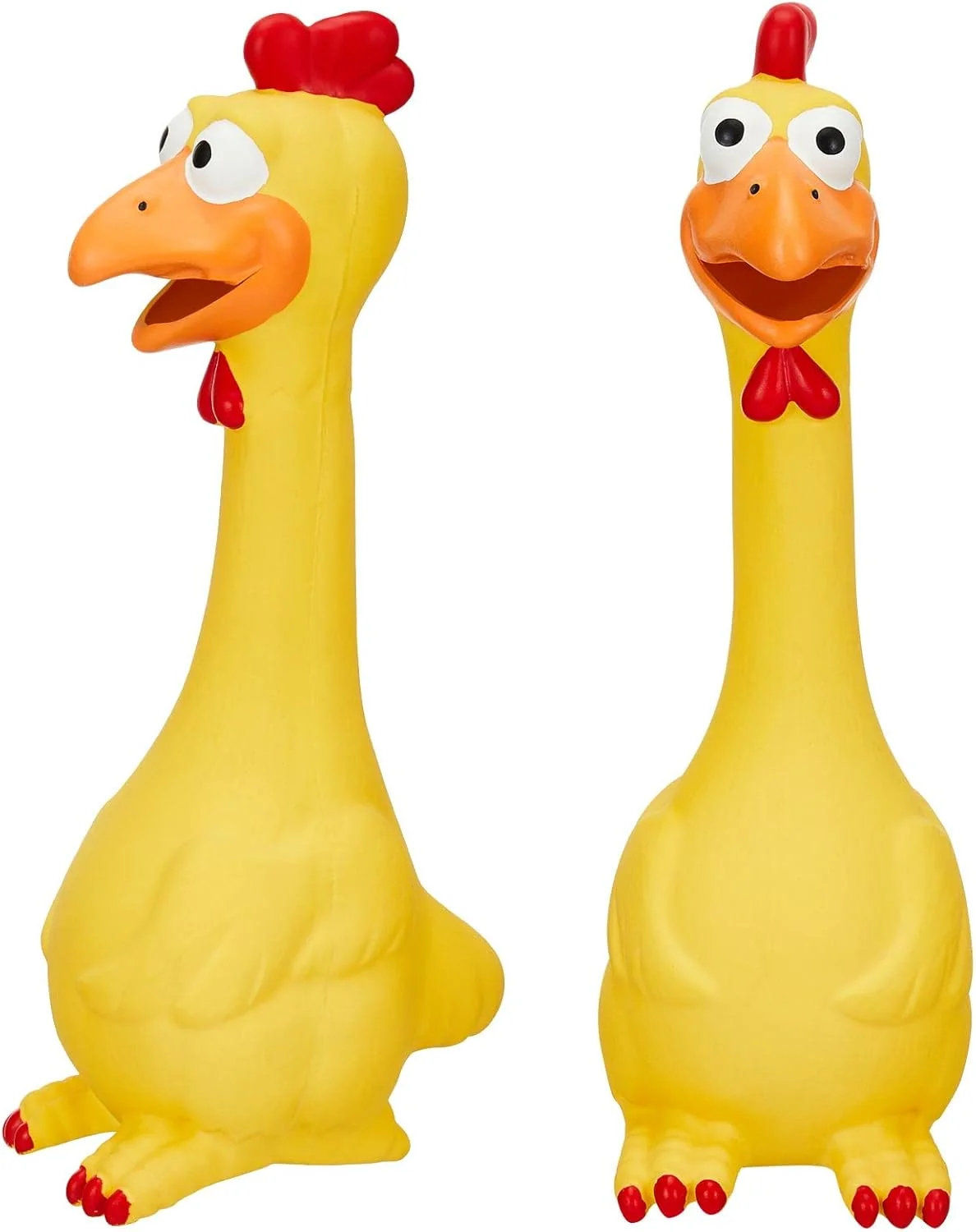 World-Class Hungdao 1 Pcs Horse Toys Latex Squeaky Squeeze Chicken Squeak Turkey Balls for Play Fake Screaming Chicken Toys for Horses Soccer Ball for Reduce Separation Anxiety Noise Maker Yellow Durable