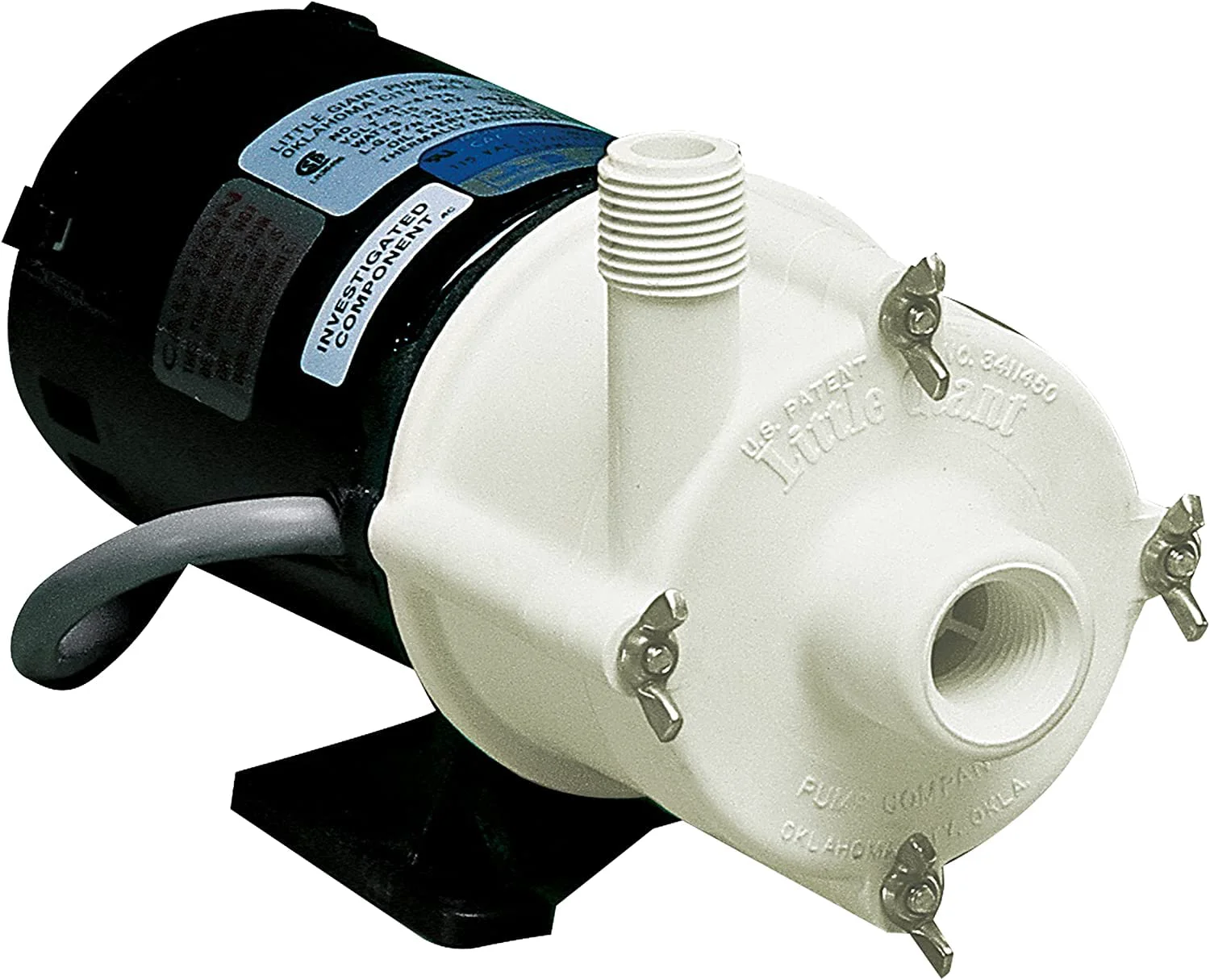 Long-Lasting Little Giant 2-MDQX-SC Inline Aquarium Pump — 640 GPH 115V 6 ft Cord Model 580507 Green