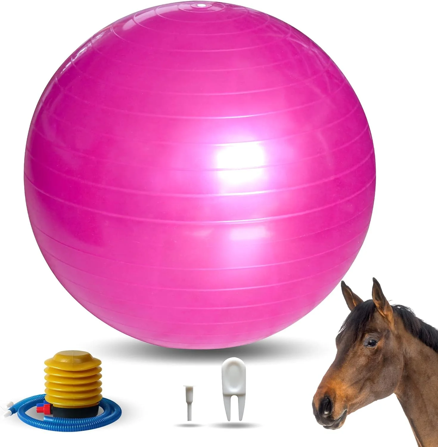 Efficient 17 Inch Horse Play Balls Anti-Burst Herding Ball for Horse Mega Equine Ball for Play Training Horses Soccer Balls Solid