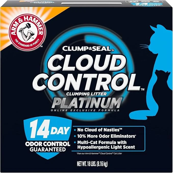 Casual ARM Hammer Cloud Control Platinum Cat Litter Hypoallergenic 14-Day Odor Excellent