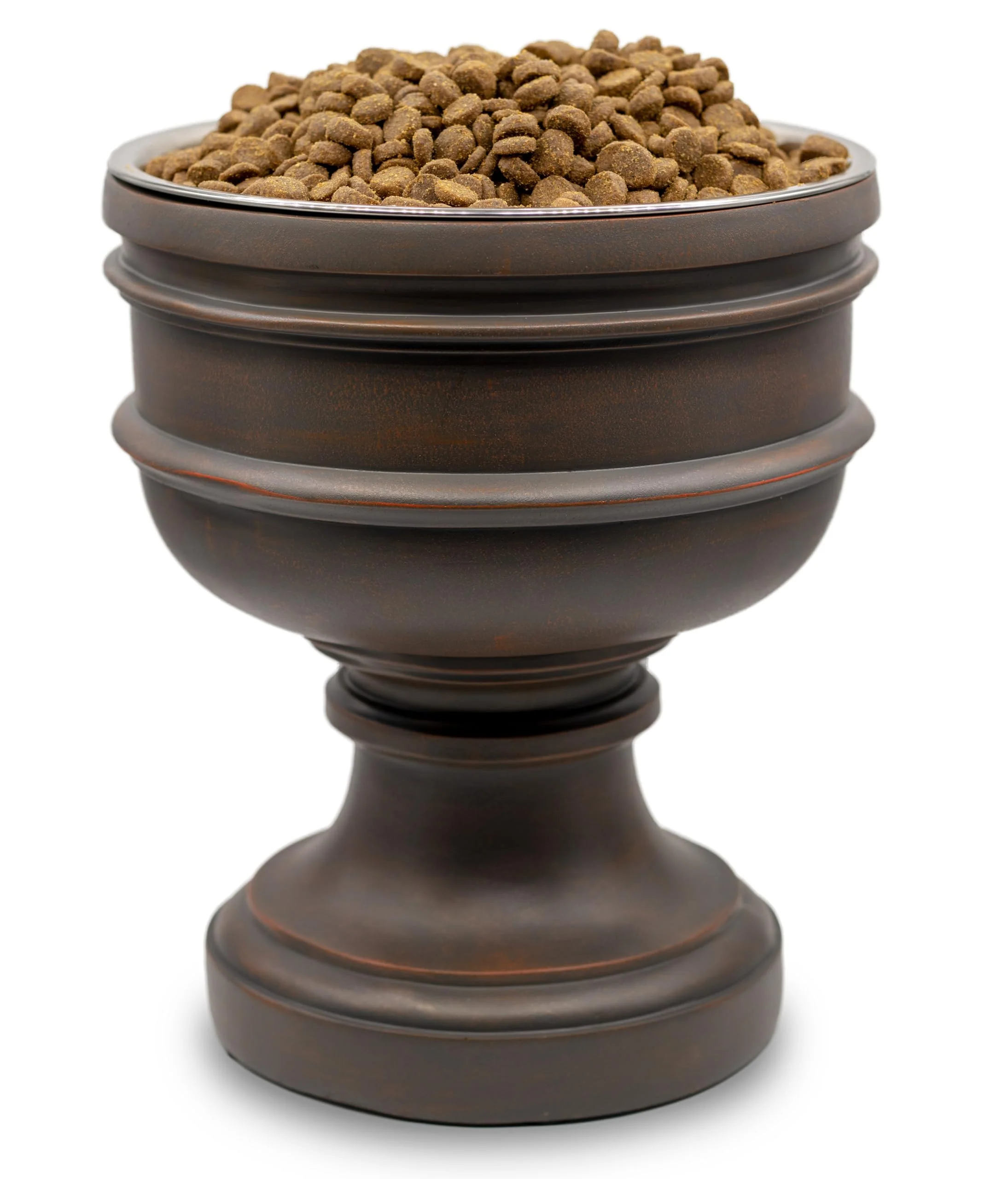 Safe Pet Junkie Summit d Dog Bowl Stand with 44oz Removable Stainless Bowl Large Brown Advanced